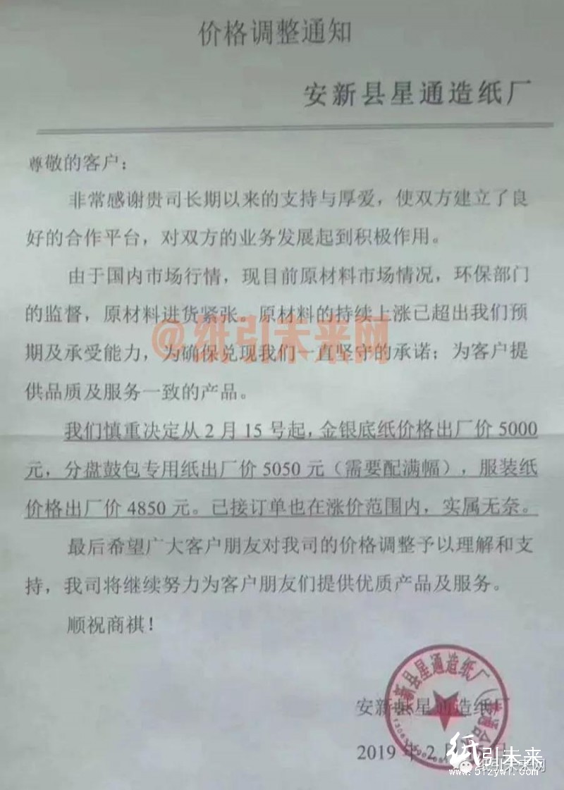漲勢不止！玖龍、晨鳴、APP、博匯等21家紙廠原紙價格全線上調(diào)，最高漲200元/噸！